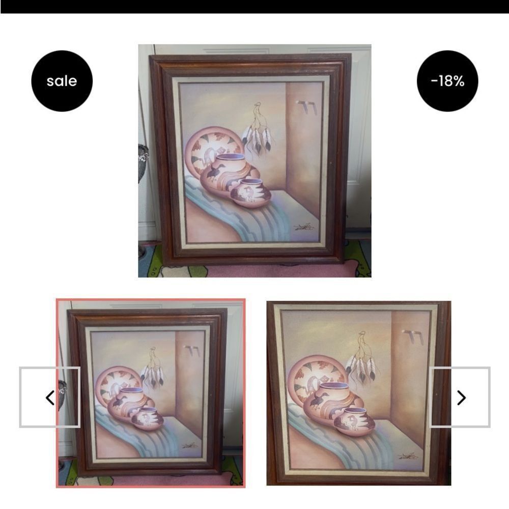 Antique Frame Brown Painting Wall Decor